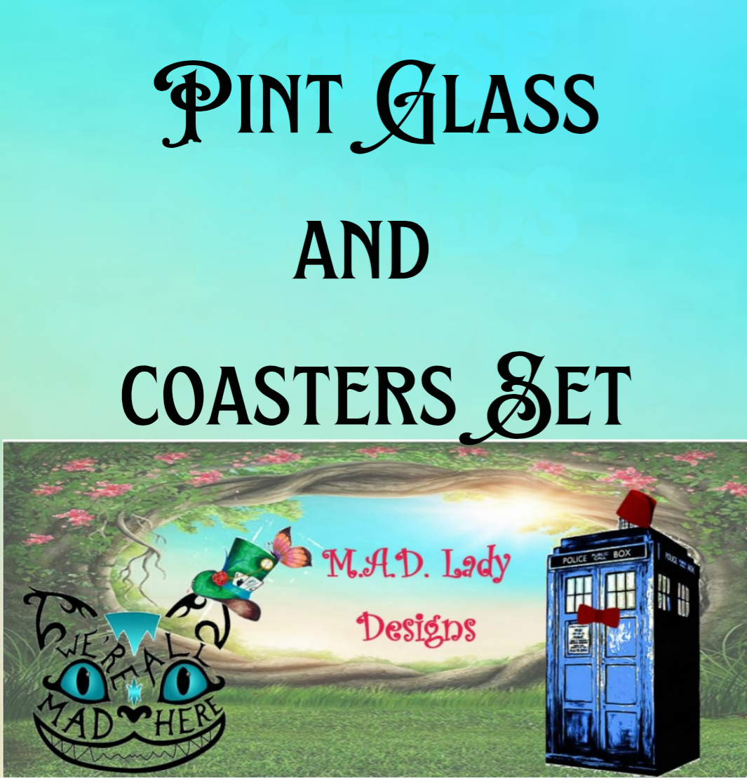 Pint Glass and Coaster set